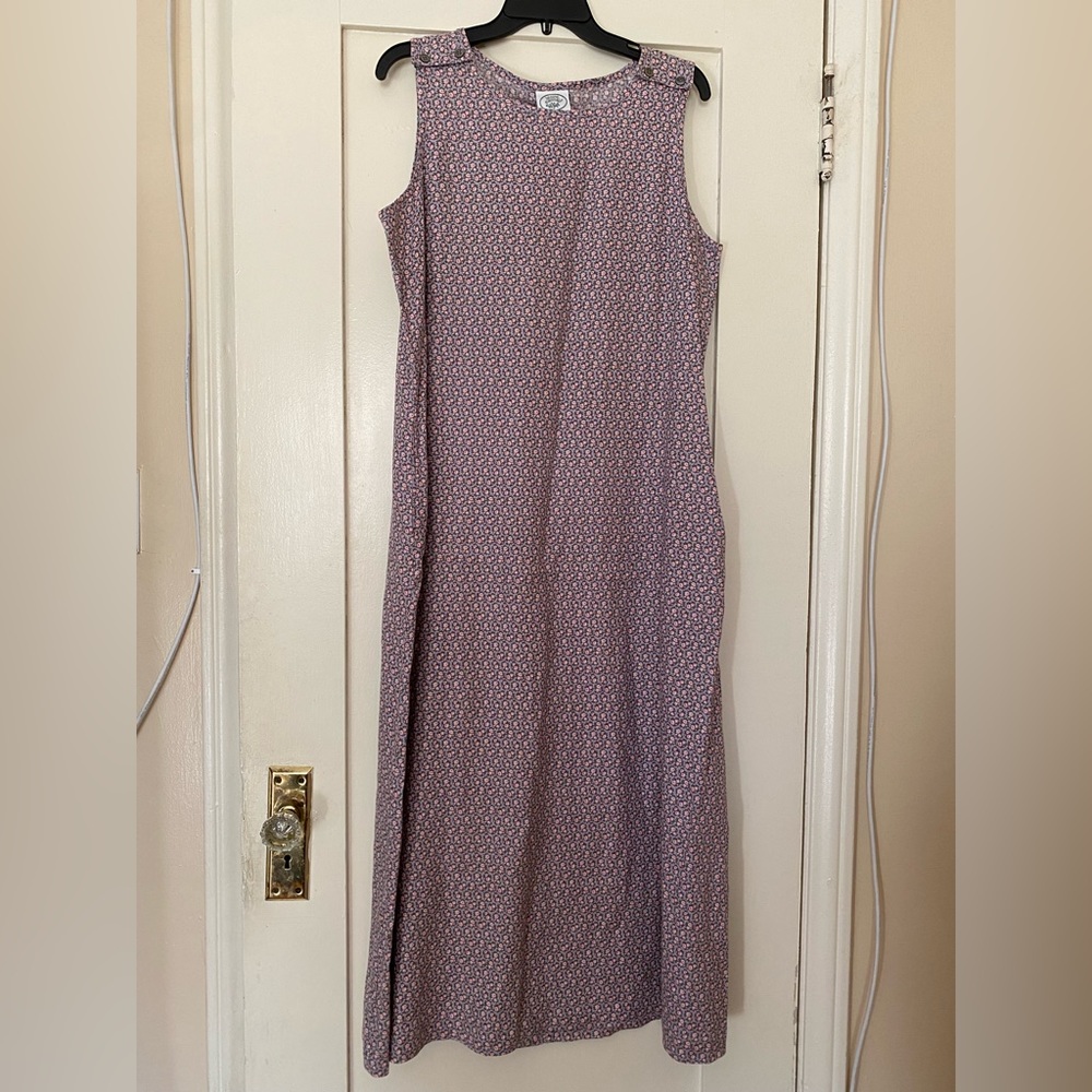 NWT Vintage Laura Ashley 100% Linen 90s Shift Maxi Dress - US 14